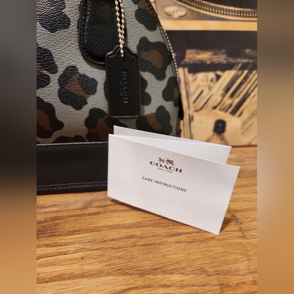 SOLD! COACH MINI CORA OCELOT LEOPARD SATCHEL (F36219) - Picture 6 of 10